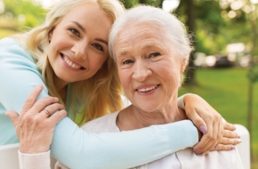 Mother and daughter together facing the camera