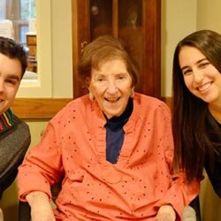 Older woman with her grandkids